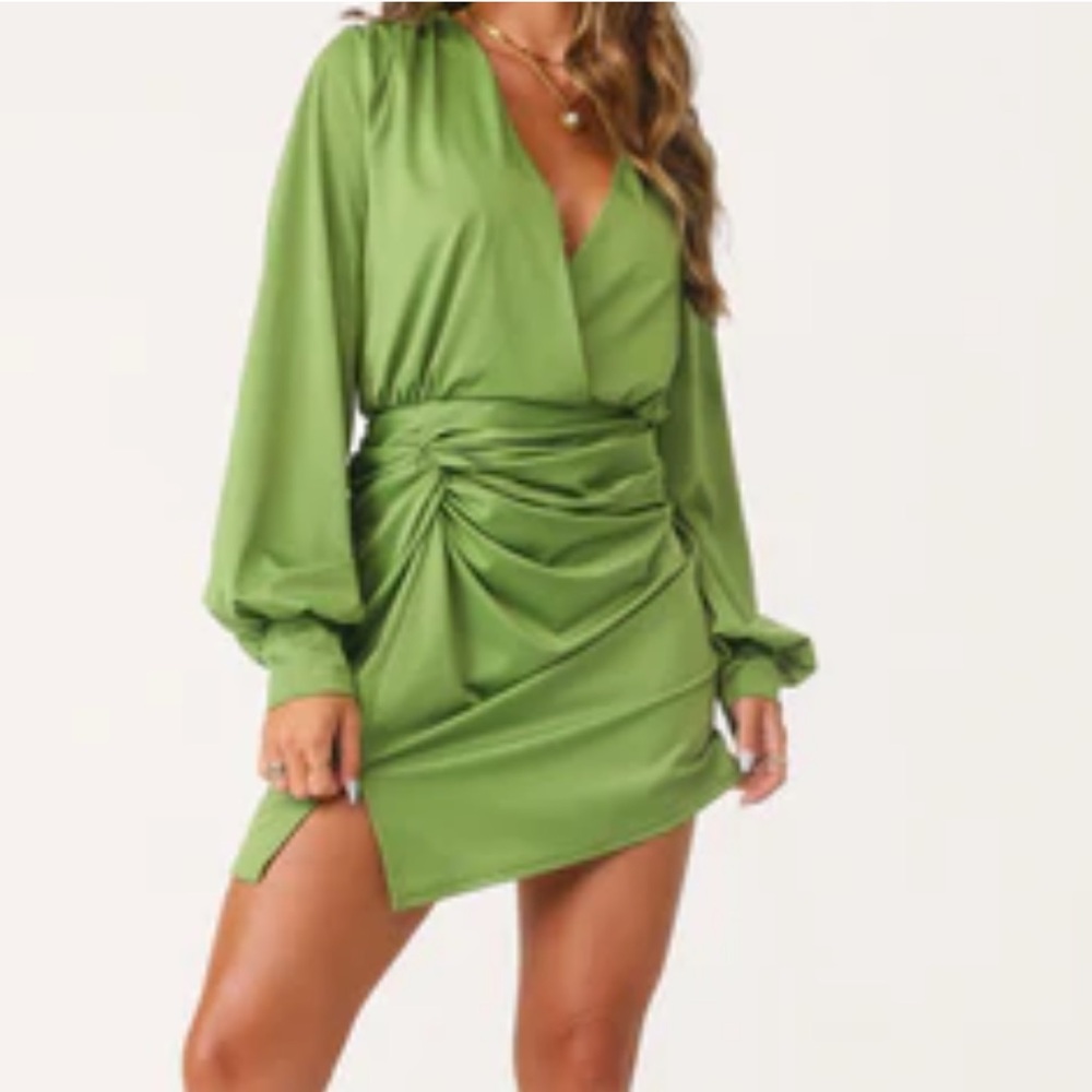 Kittenish Green Dress